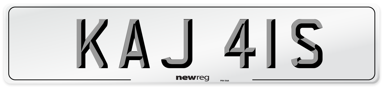 KAJ 41S Number Plate from New Reg